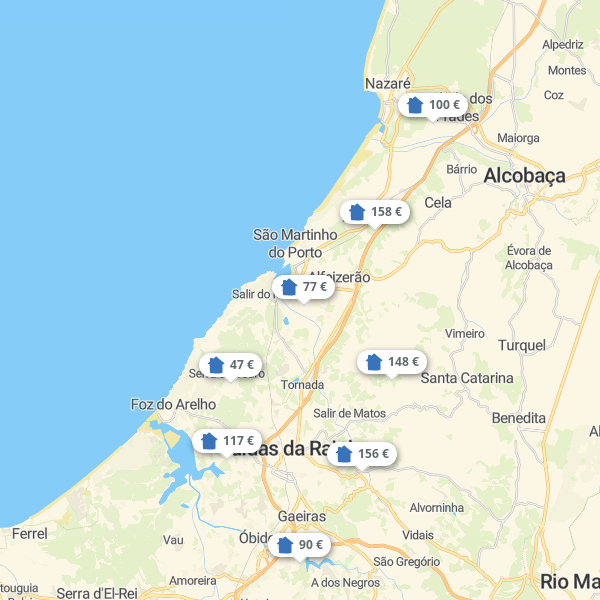 Landkarte Costa de Prata