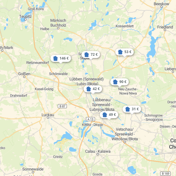 Mapa Spreewald