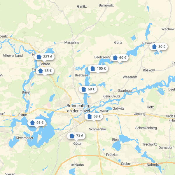 Landkarte Havelland