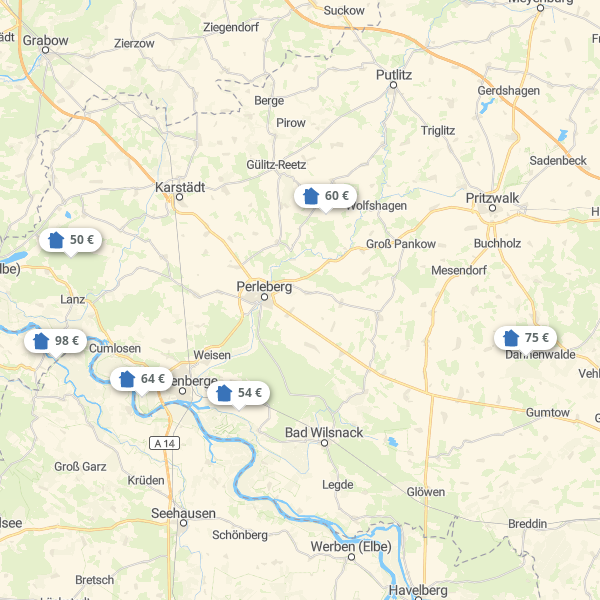 Landkarte Prignitz