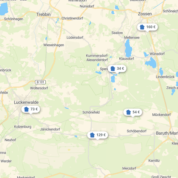 Landkarte Fläming