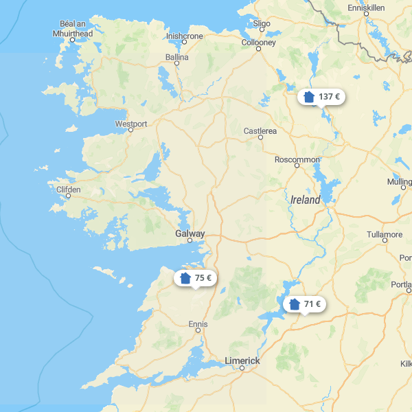 Landkarte County Galway