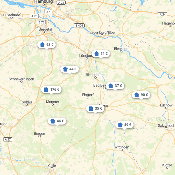 Landkarte Lüneburger Heide