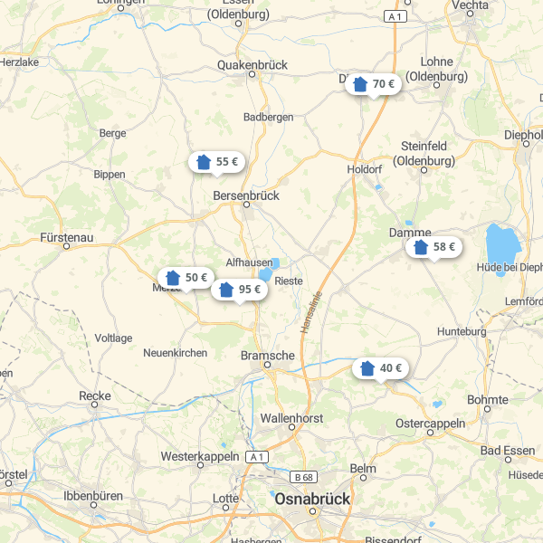 Landkarte Osnabrücker Land