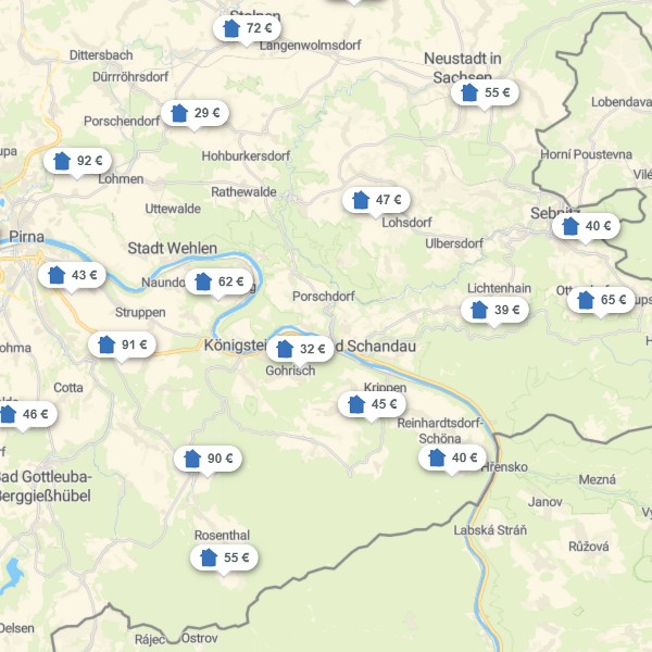 Landkarte Sächsische Schweiz