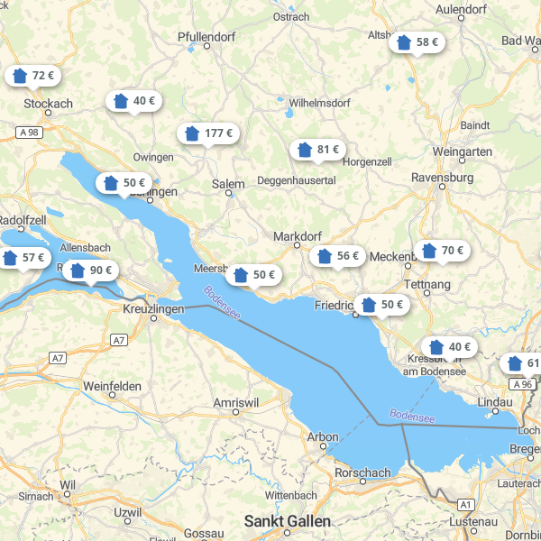 Landkarte Bodensee