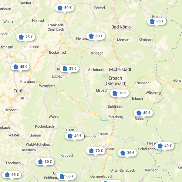 Landkarte Odenwald