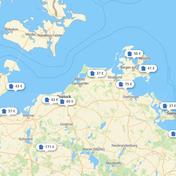 Landkarte Vorpommern