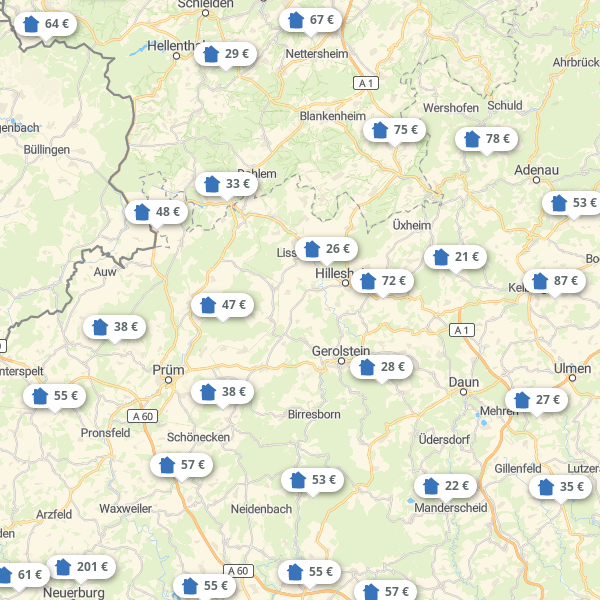 Landkarte Eifel