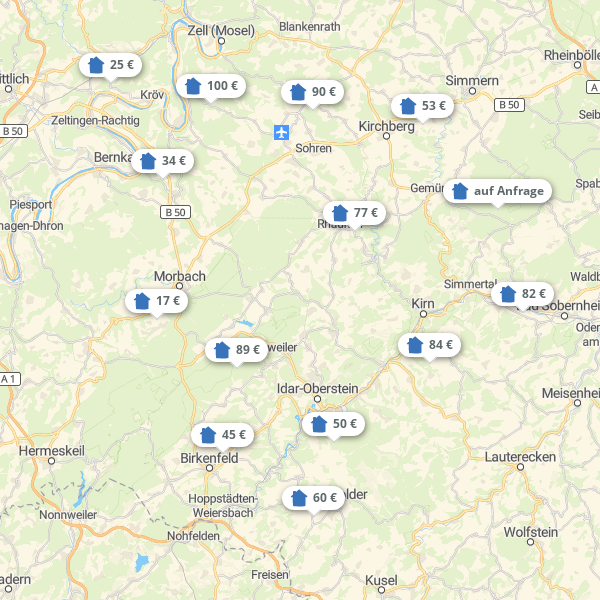 Landkarte Hunsrück