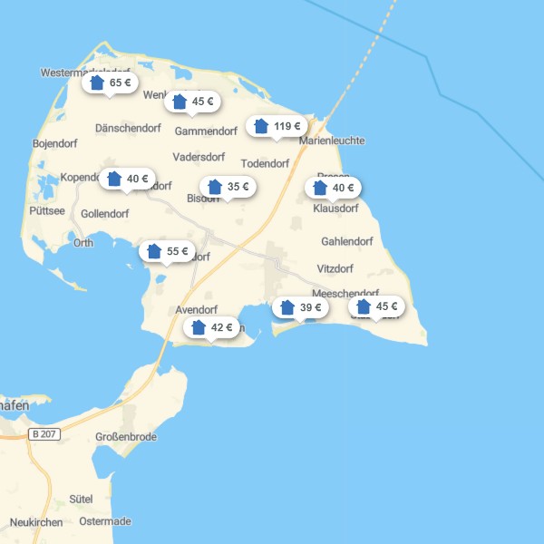 Mapa Fehmarn