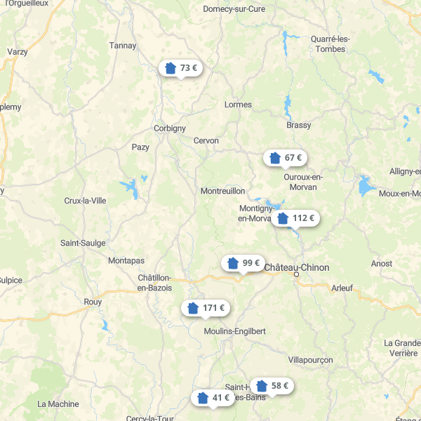 Landkarte Nièvre
