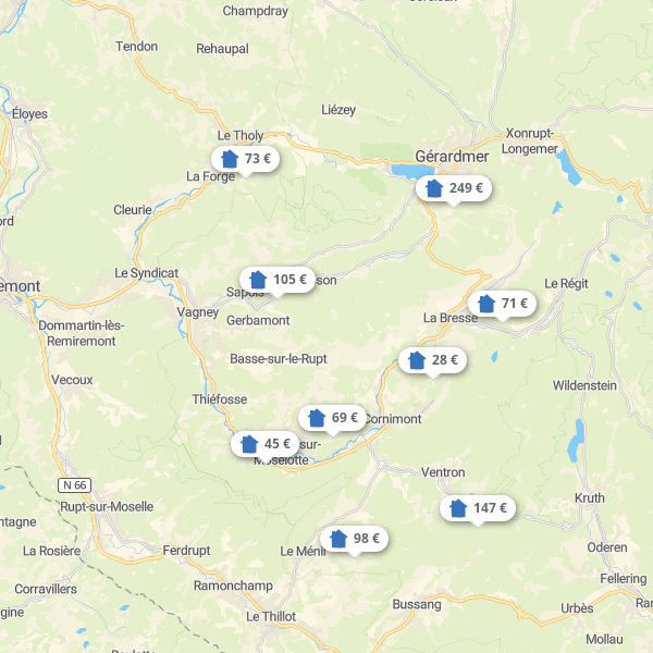 Landkarte Vogesen