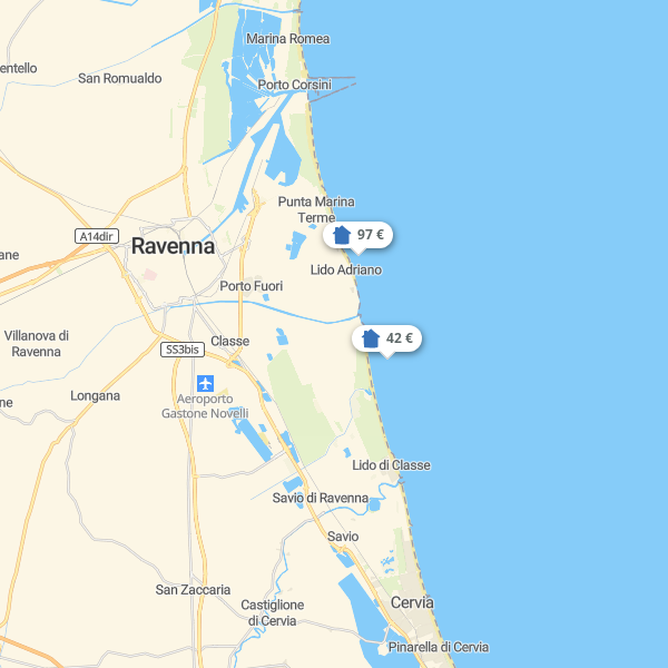 Mapa Ravenna