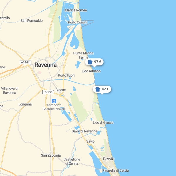 Landkarte Ravenna