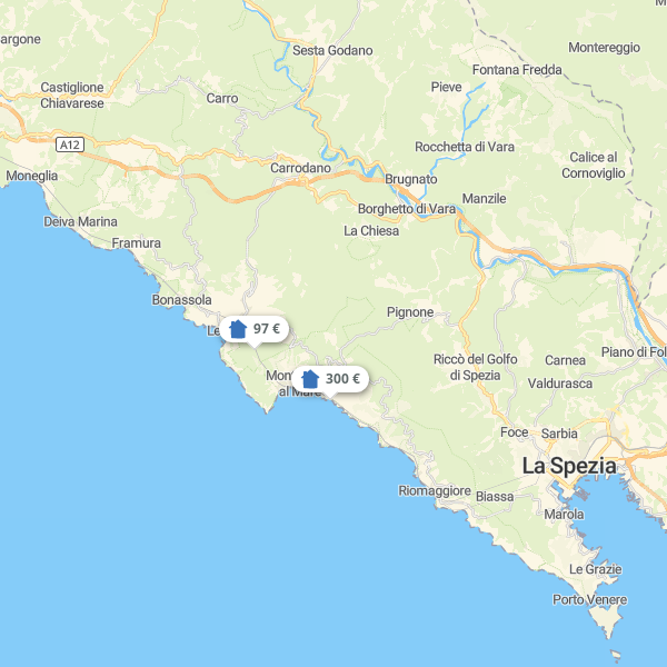 Karta La Spezia region