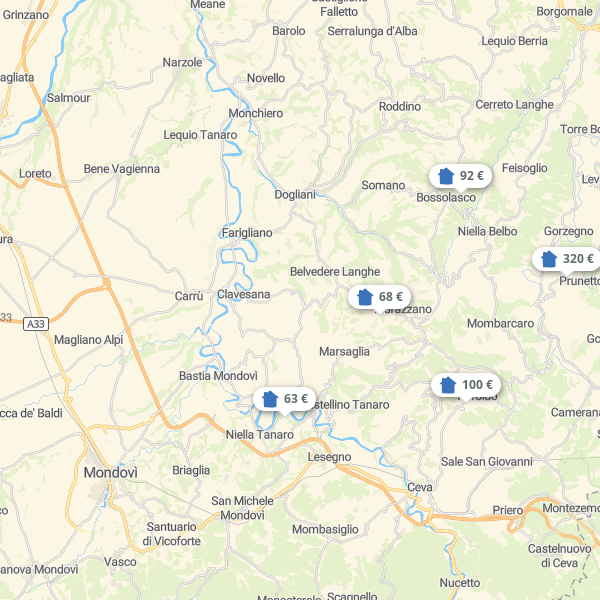 Landkarte Cuneo