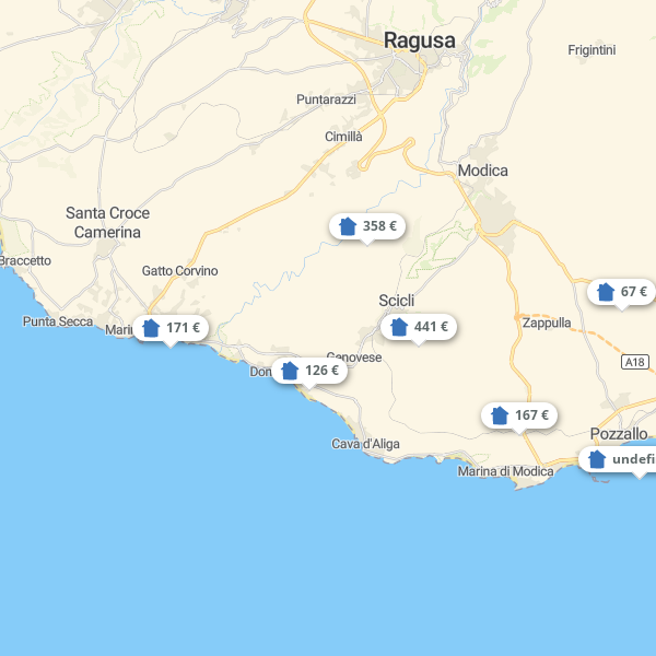 Landkarte Ragusa Region
