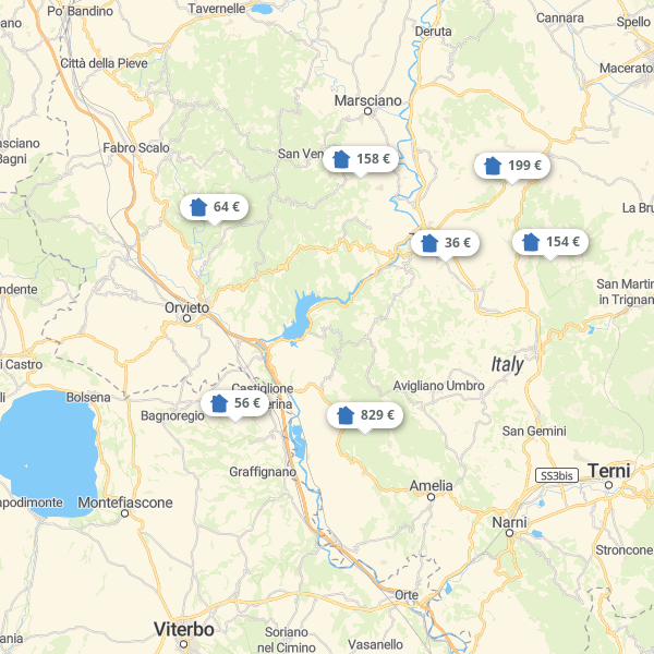 Landkarte Terni