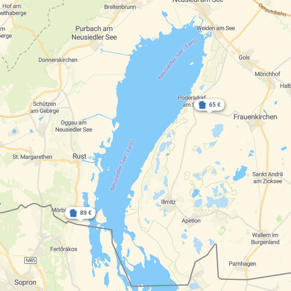 Landkarte Nordburgenland