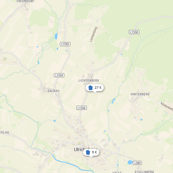Landkarte Mühlviertel