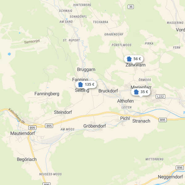 Landkarte Lungau
