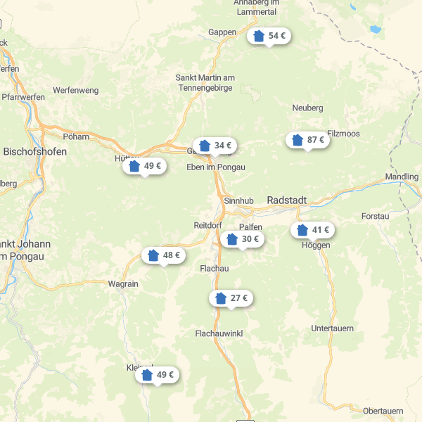 Karta Salzburg und Umgebung