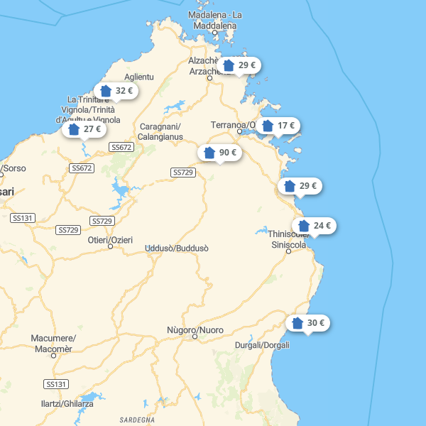 Landkarte Sardinien