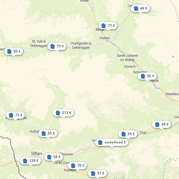 Landkarte Osttirol
