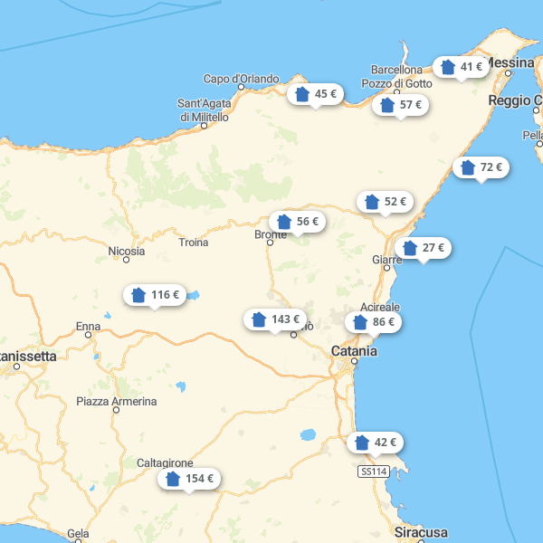 Landkarte Ragusa Region