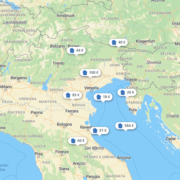 Carta geografica Italia