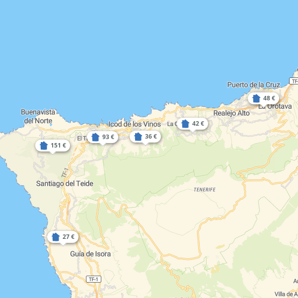 Landkarte Teneriffa