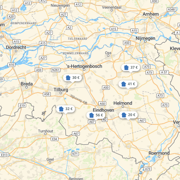 Landkarte Noord-Brabant
