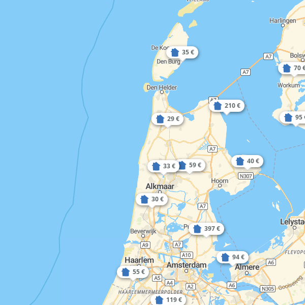 Landkarte Nord-Holland