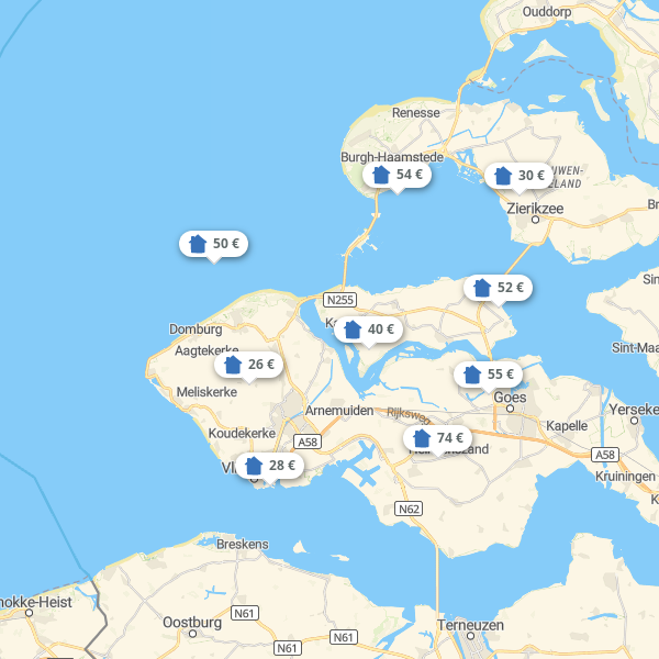 Landkarte Zeeland