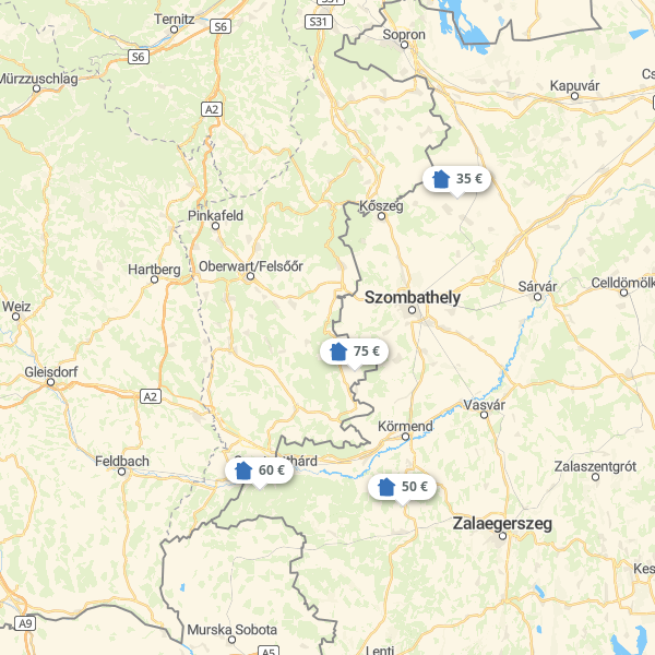 Landkarte Burgenland
