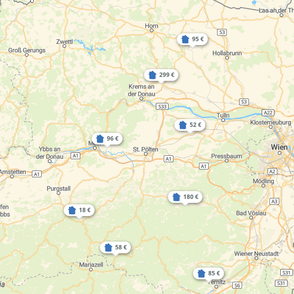 Landkarte Niederösterreich