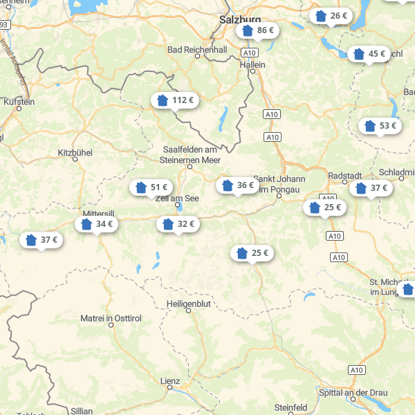 Landkarte Salzburger Land
