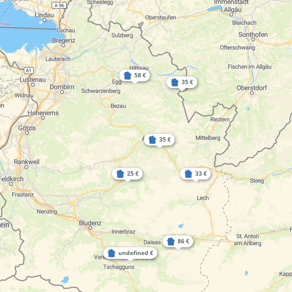 Landkarte Vorarlberg