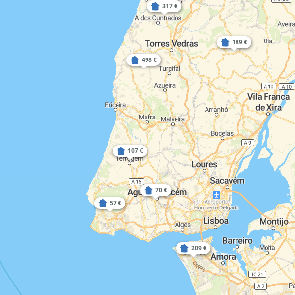 Landkarte Lissabon & Umland
