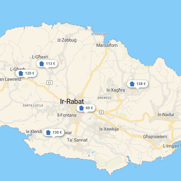Landkarte Malta