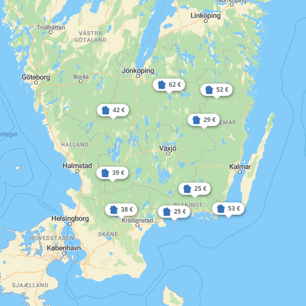 Landkarte Südschweden