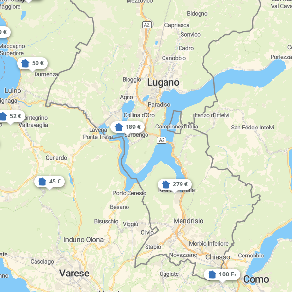 Landkarte Tessin