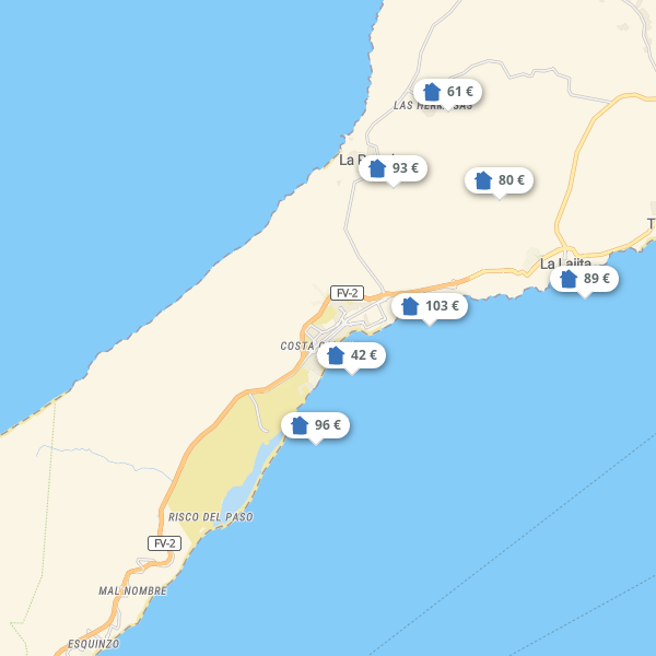 Carta geografica Fuerteventura