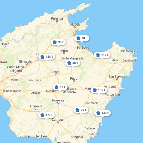 Landkarte Mallorca Westen