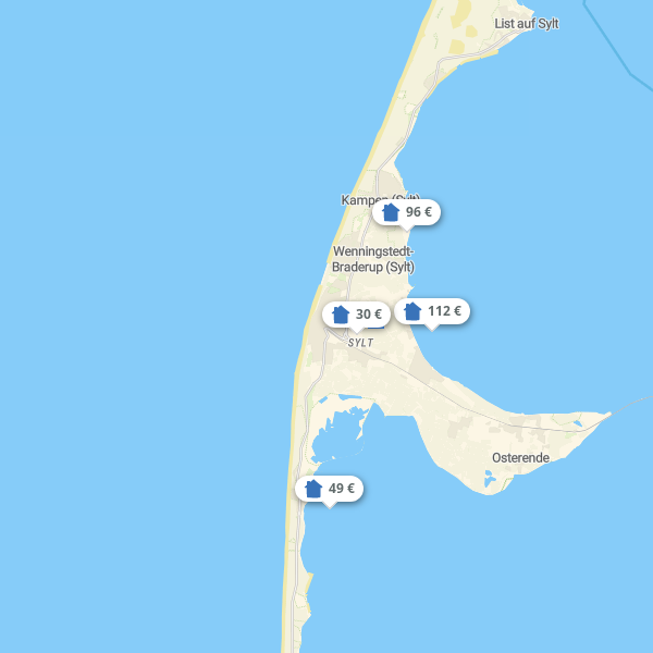 Landkarte Sylt