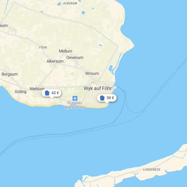 Landkarte Föhr