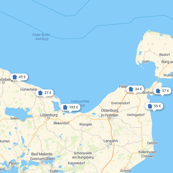 Landkarte Kieler Bucht