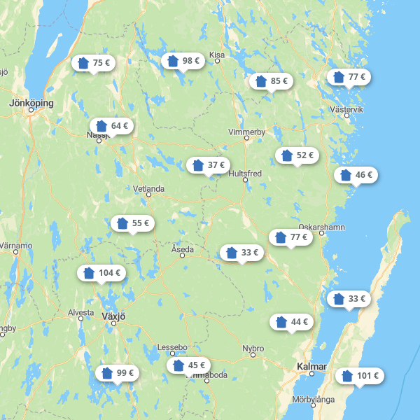 Landkarte Småland