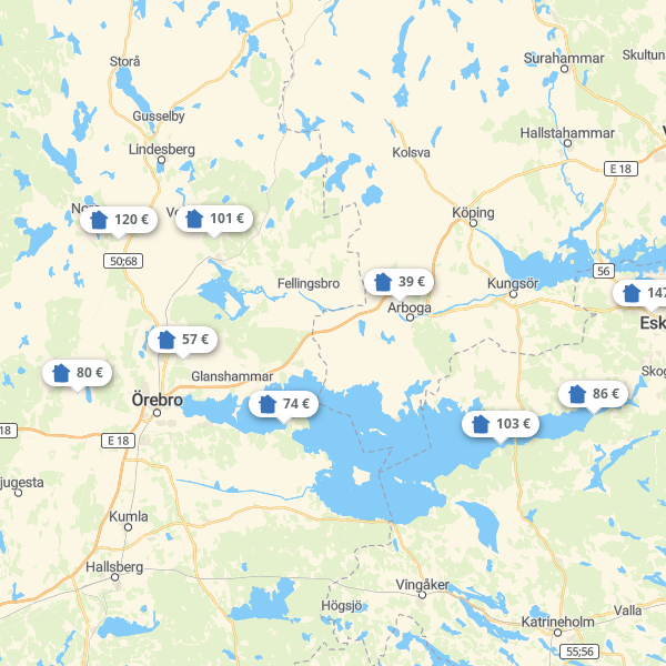 Landkarte Örebro Län